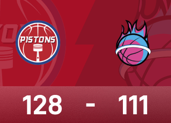 NBA战报：科林斯23分7板，活塞128-111轻取热火
