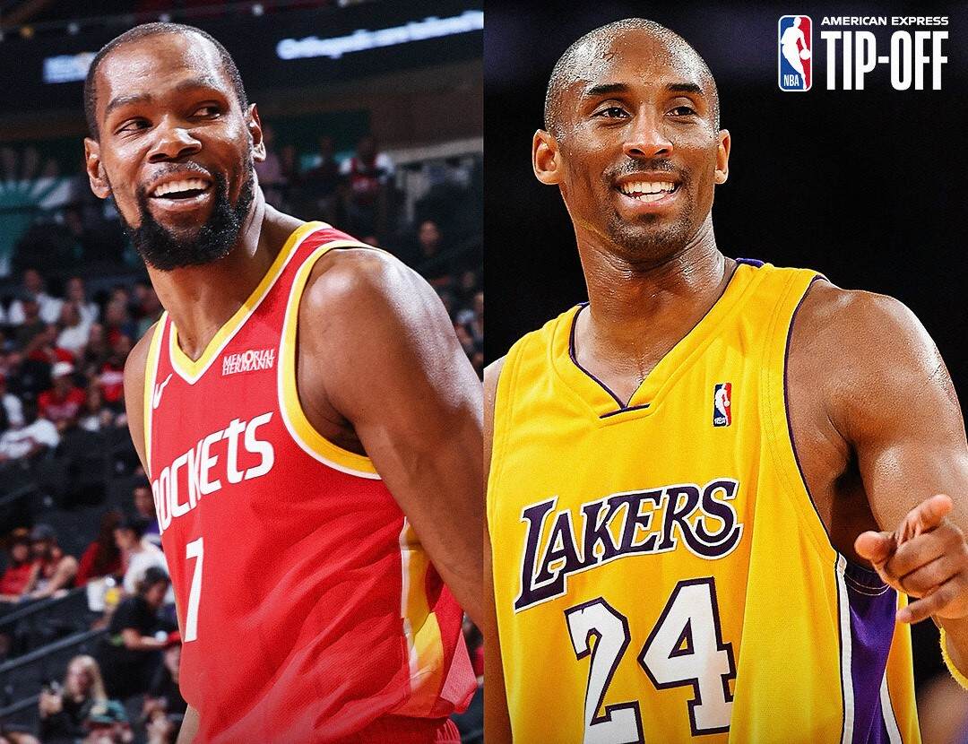 NBA官方预热：杜兰特距超越科比升至得分榜第4仅差1047分