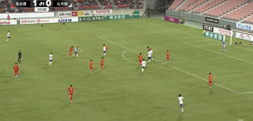 食野亮太郎远射折射破门,大阪钢巴1-1名古屋鲸鱼